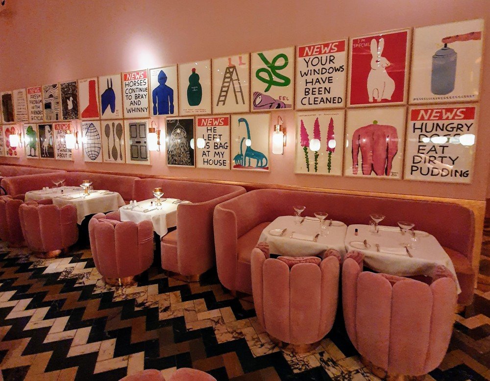 The main dining area of The Gallery at Sketch, Mayfair, London