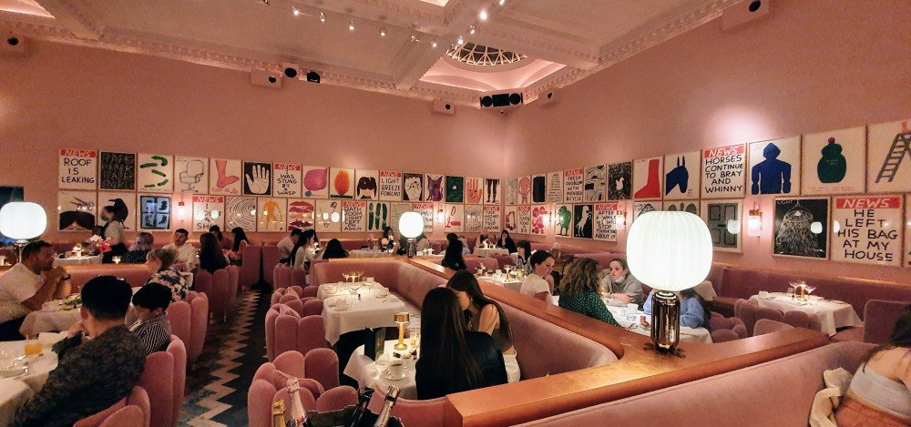 The main dining area of The Gallery at Sketch, Mayfair, London