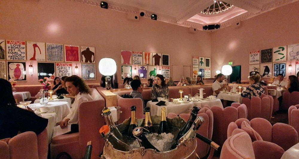 The main dining area of The Gallery at Sketch, Mayfair, London