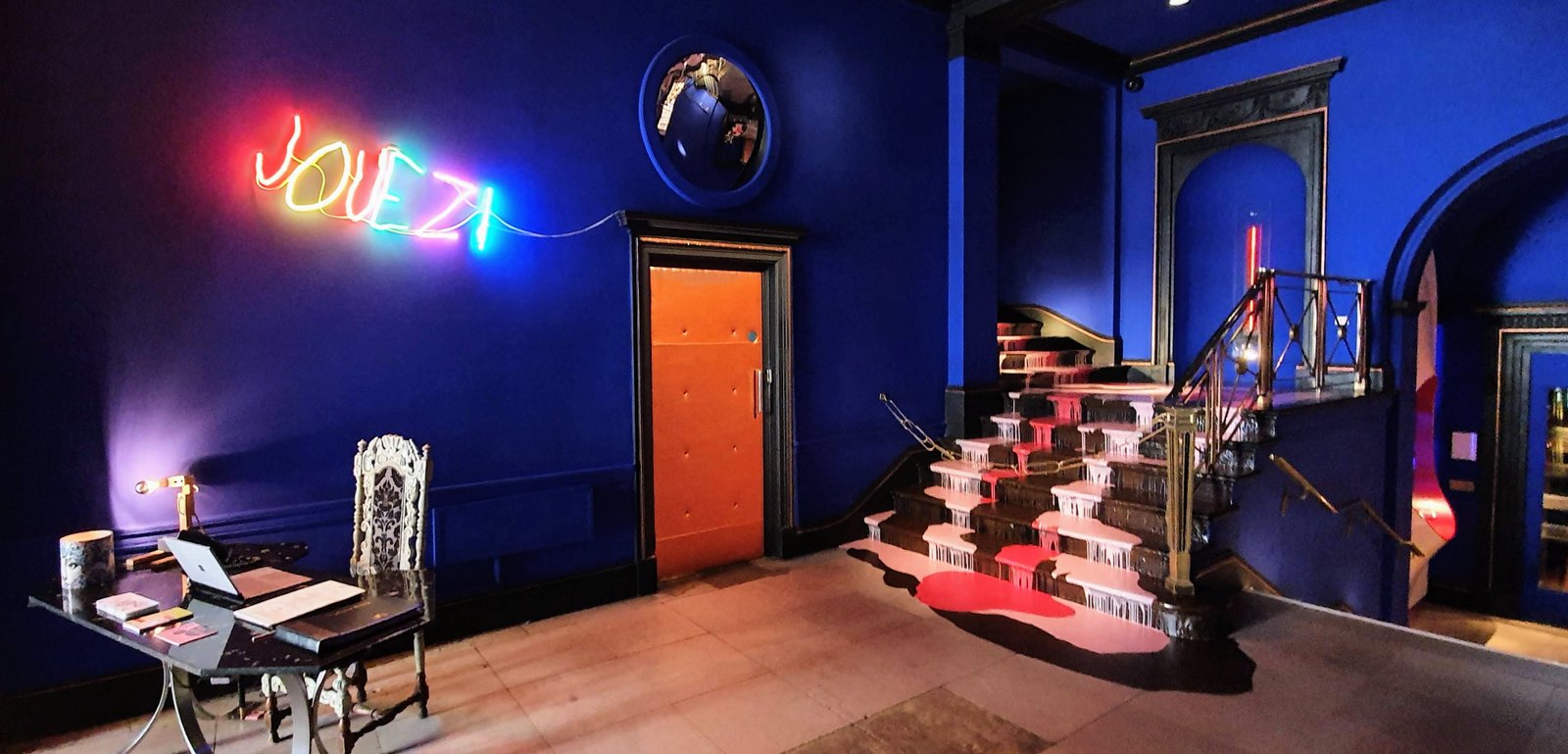 Main entrance hall and staircase at Sketch, Mayfair, London