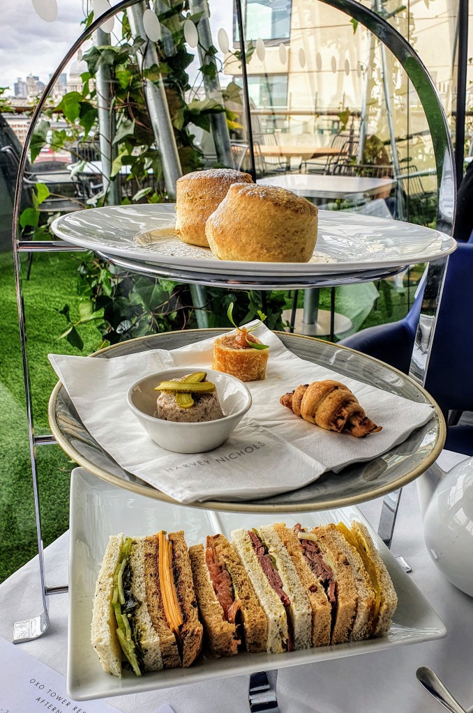 Afternoon tea at the Oxo Tower Restaurant, Southbank, London
