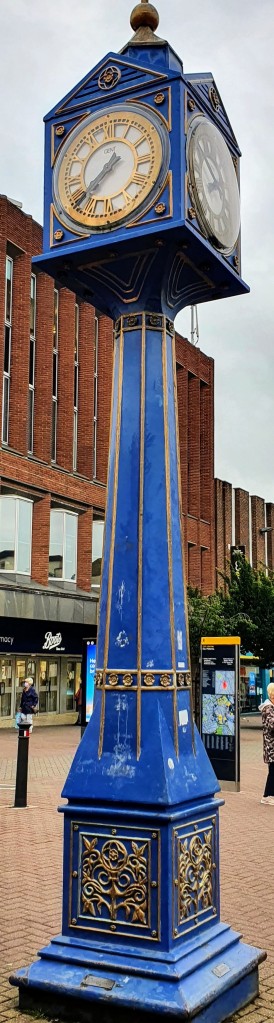 The Blue Clock, Hanley Town center, Stoke-on-Trent